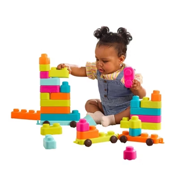 B. toys Buildin’ Squishies - 30pc Soft Sensory Building Blocks