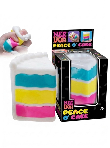 NeeDoh Peace O' Cake Sensory Squeeze Toy Stress Relief Fidget Toy Gifts New
