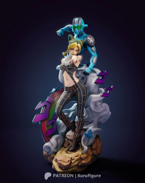 Kujo Jolyne - 1:7 - 330mm - High Quality 12K 3D Printed Unpainted Resin Kit | Kuru Figures