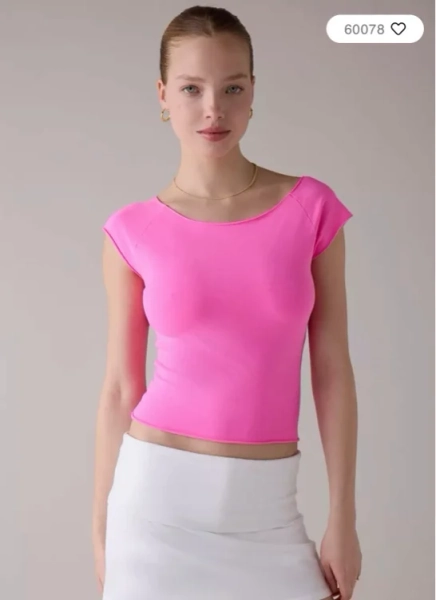 Out From Under Cotton Compression Boatneck Cropped Tee