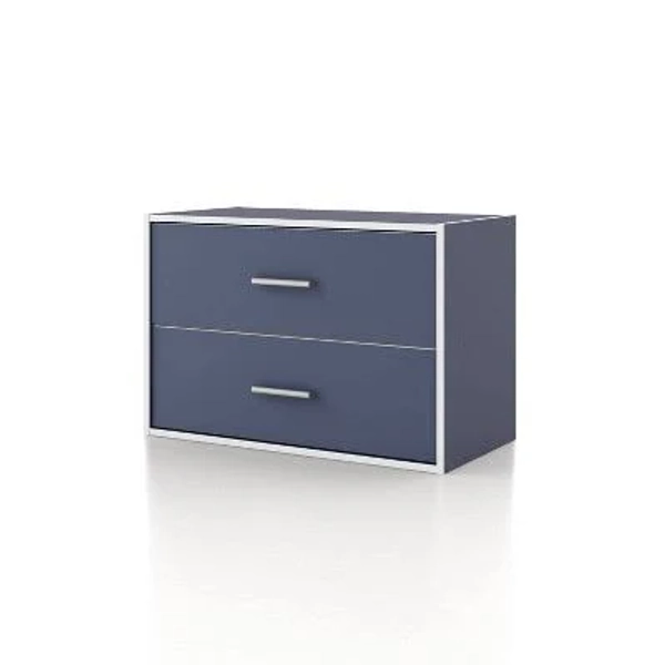 Furniture of America Brooks Stackable 2-Drawer Wood Steel Bookcase