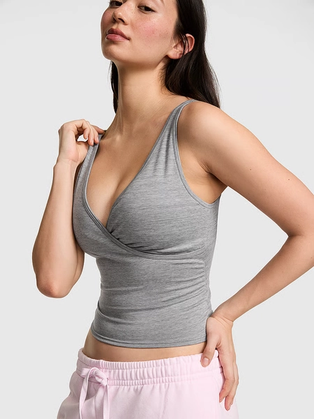 PINK Relay™ Ruched Wrap Bra Tank