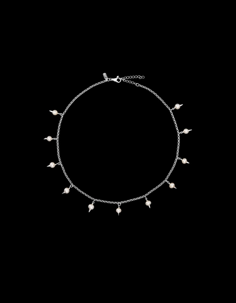 Pierced Pearl Necklace