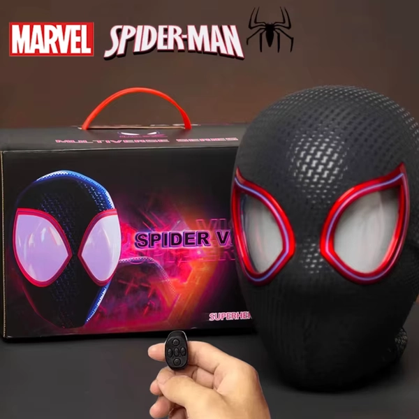 Marvel Mascara Miles Spiderman Headgear Cosplay Moving Eyes Electronic Mask Spider Man 1:1 Remote Control Toys For Adults Gift - AliExpress 