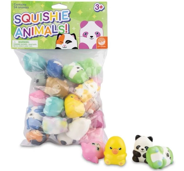 MindWare Slow-Rising Squishy Animals Pack of 24