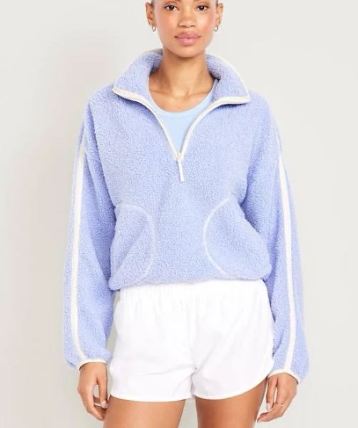 Old Navy Women's Loose Sherpa Quarter-Zip Pullover