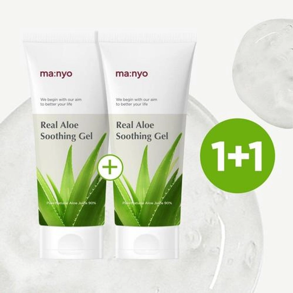 ma:nyo Real Aloe Soothing Gel 200ml 2-for-1 Set | OLIVE YOUNG Global