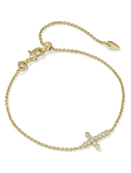 Kendra Scott Cross Crystal Delicate Chain Bracelet