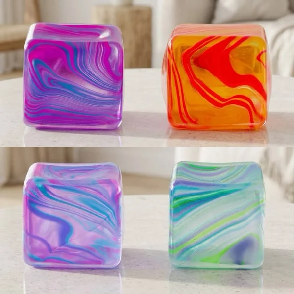 Multicolor Square Slow Rebound Stress Relief Fidget Toys Sensory Squishy Anti Stress Cute Soft Slow Rising TPR Toy Desktop Play Anxiety Rel,NNL30-pink