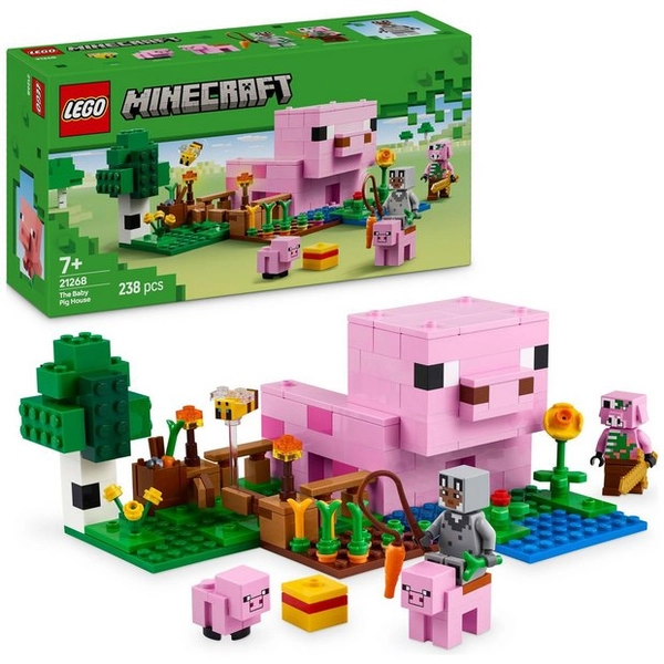 Buy LEGO Minecraft The Baby Pig House with Animal Toys 21268 | LEGO | Argos