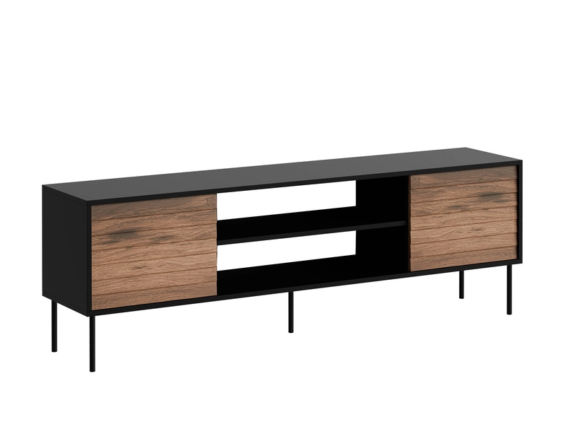 TV-meubel Flosoru 104 (Notenhout + Zwart)