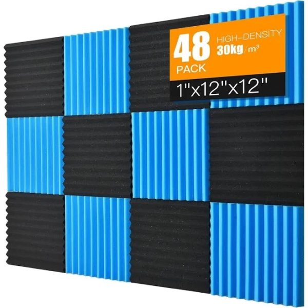 JBER Acoustic Foam Panels 48 Pack