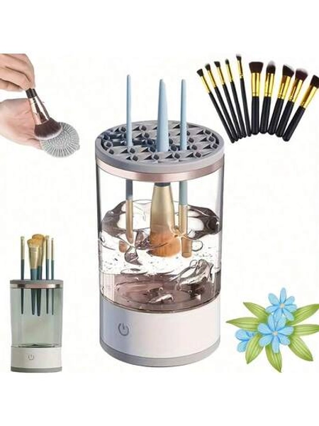 3-In-1 Deep Cleansing Makeup Brush Cleaner -- Drying & Storage & Cleaning. USB Electric Automatic Rotating, Suitable For All Sizes. Keep Your Skin Beauty And Healthy. Personal Care, Makeup Brush Cleaning & Drying Tools