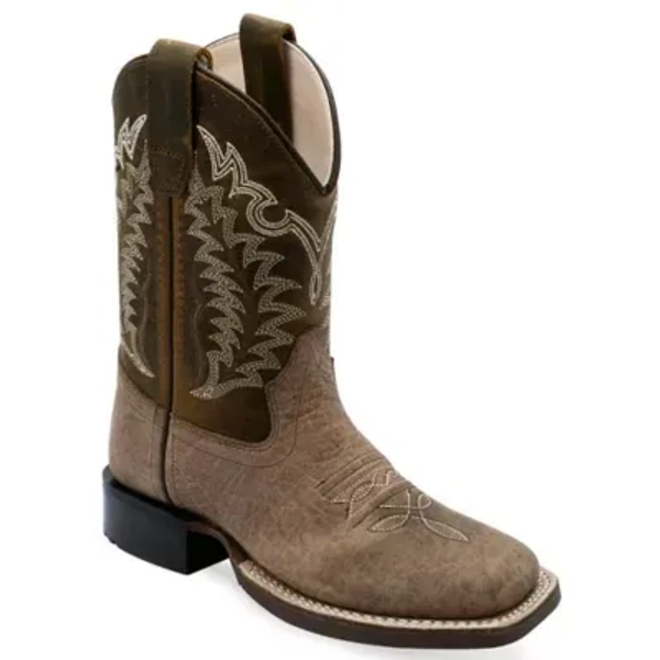 Old West Children's Broad Square Toe Low Height Shaft Boots