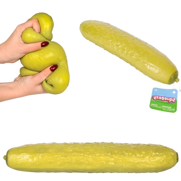 10in Squeezy Pickle - Realistic Squishy Pickle Cucumber Squeeze Fidget Toy , Slow Rebound Anxiety Relief Sensory Toy for Kids & Adults - Walmart.com