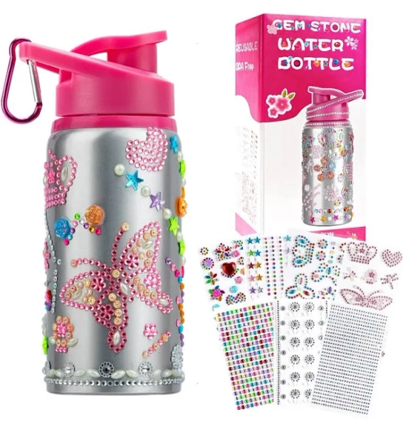 Gifts for Girls, Decorate Your Own Water Bottle Kits for Girls, Art Supplies for Girls for Kids 6-8-12, Teen Arts and Crafts Toys Kits for Daughter Ni