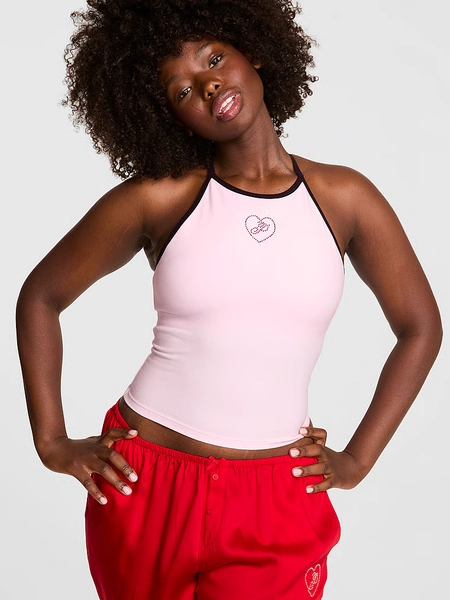 All-Day Cotton High-Neck Bra Tank