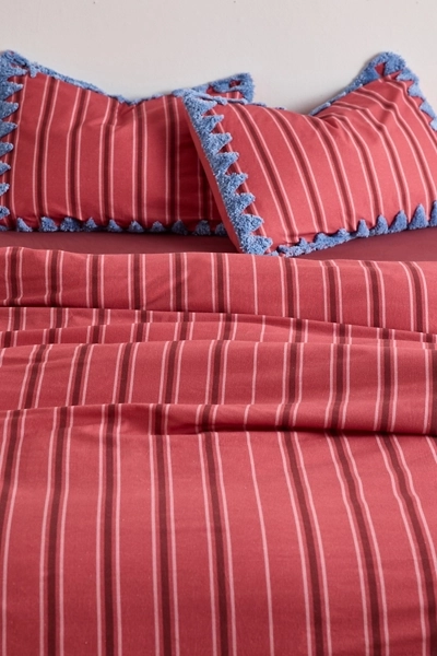 Stella Striped Tufted Edge Duvet Cover