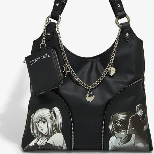 Death Note Slouchy Shoulder Bag with Coin Purse
