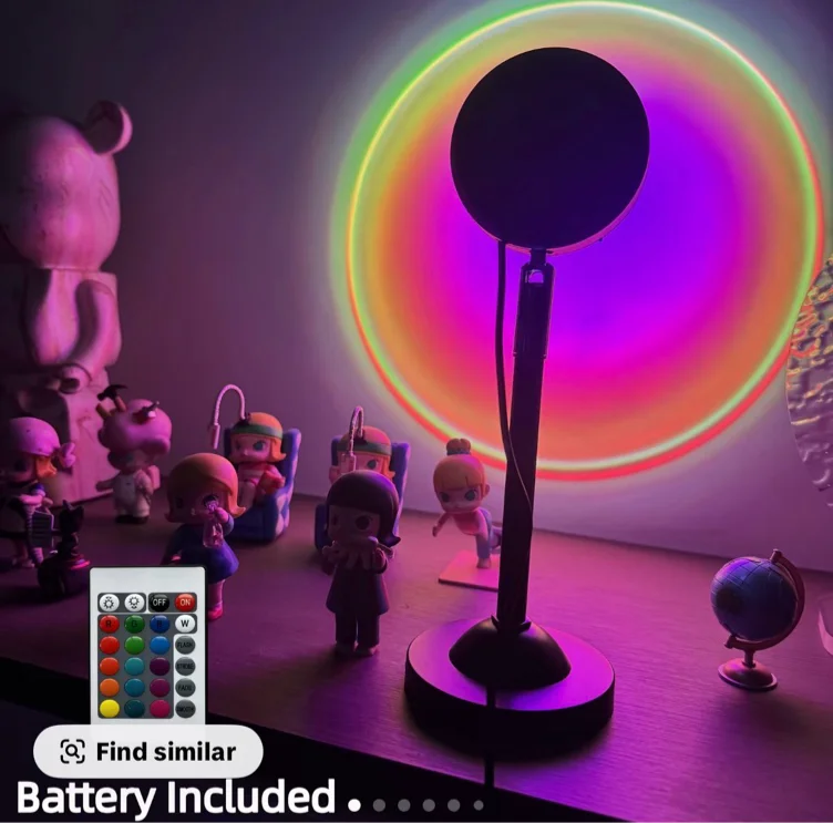 Fall Sunset Lamp Projector Light 180° Adjustable RGB Mood Lamp - TikTok Shop