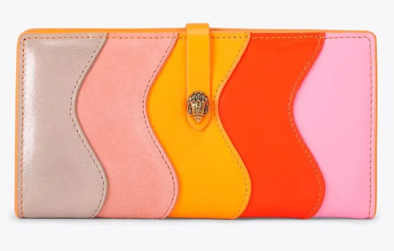 KENSINGTON SOFT WALLET W Pink and Orange Zip Wallet by Kurt Geiger London