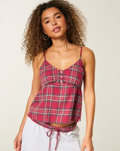 Flannel Babydoll Top