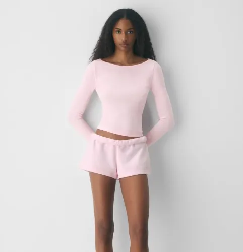 HomeStretch™ Rib Airwave Boatneck Longsleeve