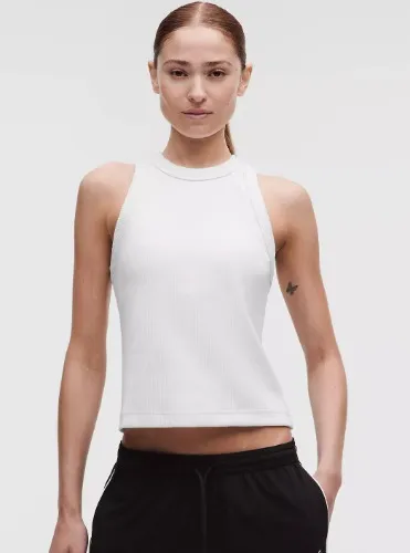 Ribbed Heavyweight Cotton Racerback Tank Top