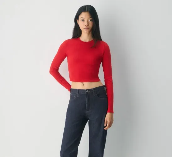 HomeStretch™ Rib Crew Waist Longsleeve