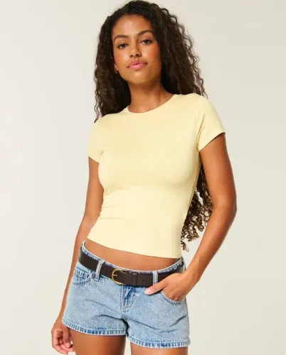 Soft Seamless Fabric Crew Baby Tee