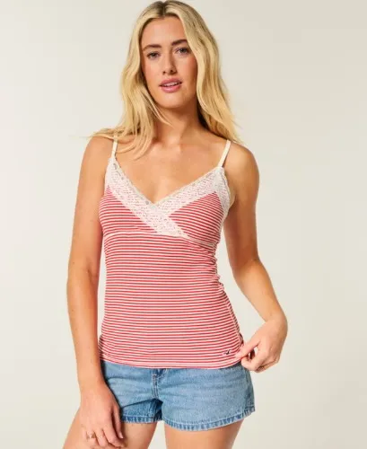 Wrap Lace Trim Layering Cami