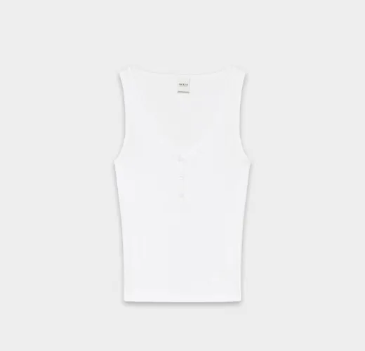 HomeStretch™ Rib Henley Tank