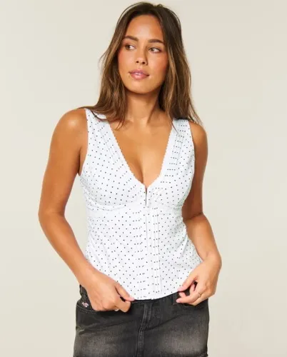 Hook & Eye Lace Trim Tank