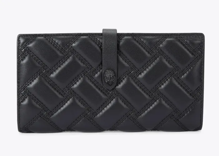 LEATHER SOFT WALLET Black Drench Soft Fold Out Wallet by KURT GEIGER LONDON