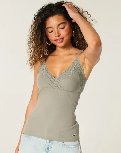 Wrap Lace Trim Layering Cami