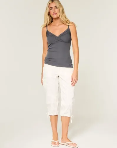 Wrap Lace Trim Layering Cami