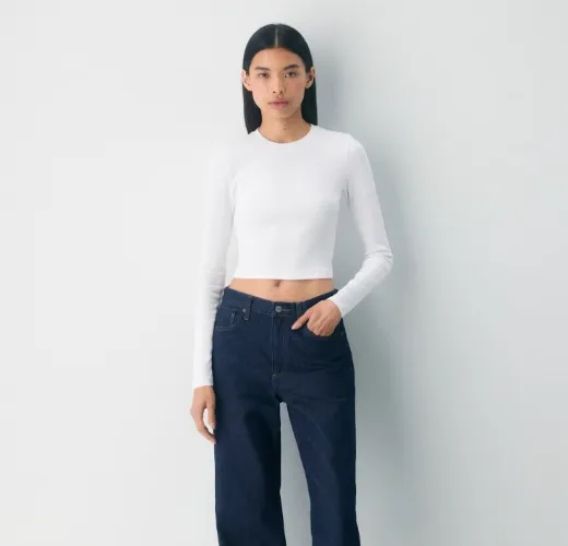 HomeStretch™ Rib Crew Waist Longsleeve