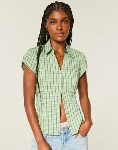 Short-Sleeve Button-Through Shirt