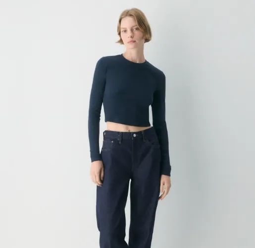 HomeStretch™ Rib Crew Waist Longsleeve