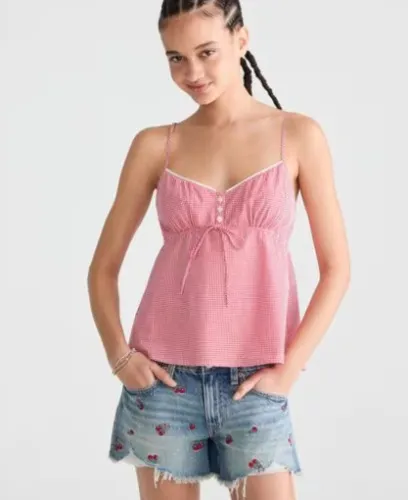 Gingham Babydoll Cami