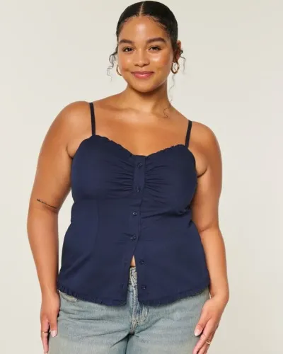 Button Front Tank