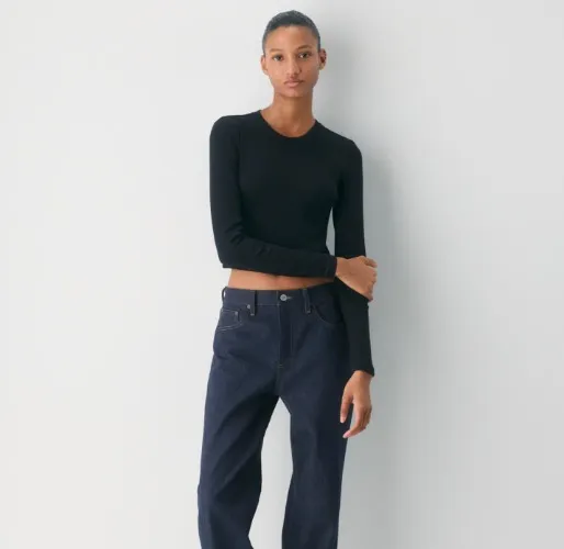 HomeStretch™ Rib Crew Waist Longsleeve