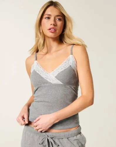 Wrap Lace Trim Layering Cami