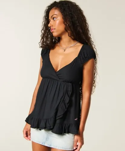 Easy Wrap Icon Babydoll Top