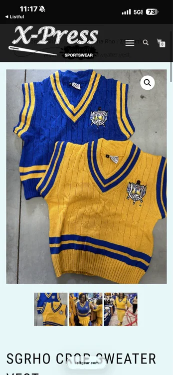 SGRHO Crop sweater vest – Xpress Yourself Sportswear