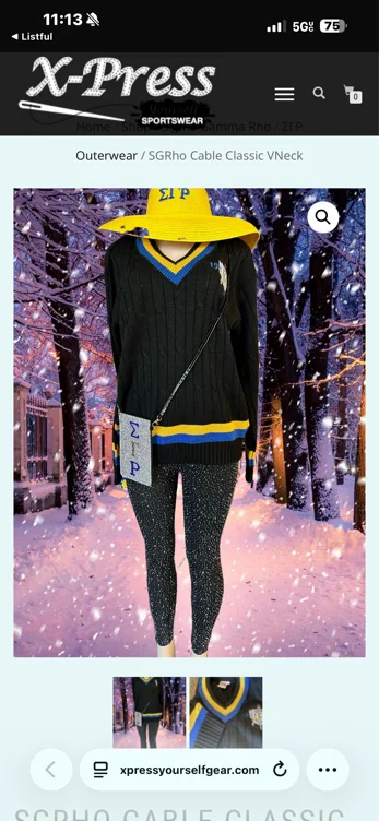 SGRho Cable Classic VNeck – Xpress Yourself Sportswear