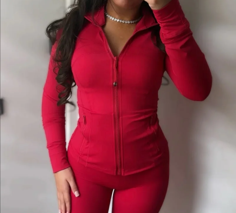Red Lululemon Leggings Set