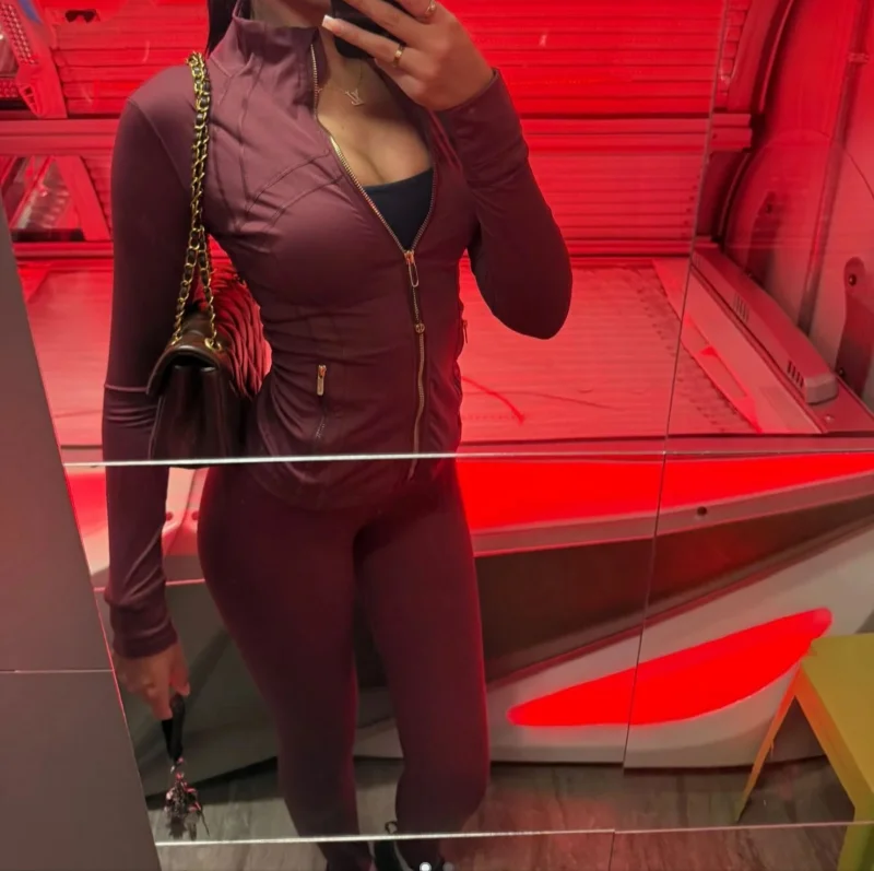 Burgundy Lululemon Leggings Set