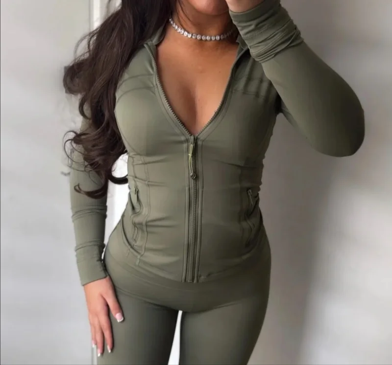 Khaki Leggings Set Lululemom 