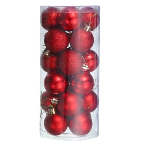Uxcell 24Pcs 1.5" Christmas Balls Ornaments Shatterproof Hanging Ball Set for